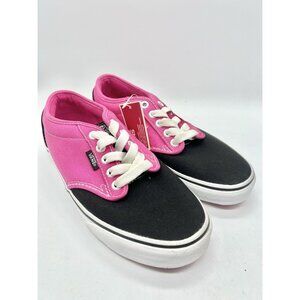 VANS Authentic Black And Pink Womens Athletic Sneaker Size 7